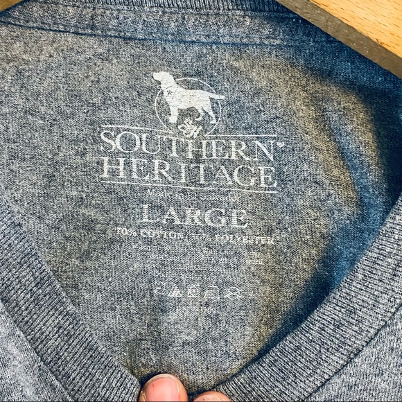 Southern Heritage Independence Day Theme Gray Tee - Picture 5 of 5